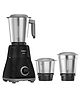 Havells Pulse 500 Watt Mixer Grinder with 3 Jars | 400ml, 800ml, 1.2L Leak Resistant Jars | 3 Speed Settings | Heavy Duty ABS Body with SS Blades & Jars | Air Vent Technology | Black