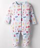 ToffyHouse 100%  Cotton Single Jersey Full Sleeves Romper Ice Cream Print - Light Blue