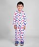 DEAR TO DAD Cotton Woven Full Sleeves Stars Printed Coordinating Night Suit Set - White