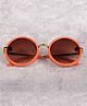 DukieKooky Solid UV Protected  Round Sunglasses - Brown