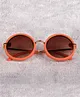 DukieKooky Solid UV Protected  Round Sunglasses - Brown