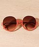DukieKooky Solid UV Protected Round Sunglasses - Brown
