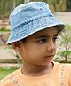 DukieKooky Cotton Mild Washed Sun Protection Bucket Hat - Sky Blue - Circumference - 53 Cm