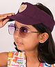 DukieKooky Cotton Heart Embroidered Adjustable Sports Visor Cap - Purple - Circumference 56 Cm