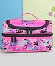 Smiggle Away Double Decker Printed Lunch Bag | Lunchbox Picnic Storage Organizer Bag | Multipurpose Premium Spacious Tiffin Bag - Pink