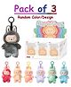 ADKD Trending Labubu Plush Doll | The Monsters Energy Series Blind Box | Random Cartoon Labubu Action Figure- Pack of 3 (Random Color & Design)