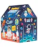 Fiddlerz Space Adventure Tent with Mars Theme Rocket Design Indoor Outdoor Playhouse - Blue