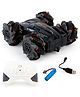 Fiddlerz Remote Control Stunt Car Double Sided Driving RC Stunt Drift Car Toy for Kids 4 Wheel Drive Remote Control Racing 360° Rotation Rechargeable Battery(Red Black)