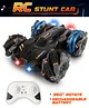 Fiddlerz Remote Control Stunt Car Double Sided Driving RC Stunt Drift Car Toy for Kids 4 Wheel Drive Remote Control Racing 360° Rotation Rechargeable Battery(Red Black)