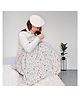 Moms Home Organic Cotton Muslin Nursing Cover for Breastfeeding Feeding Apron   White & Pink  Blossom
