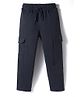 Doreme Terry Knit Full Length  Lounge Pants with Cargo Pocket - Navy Blue