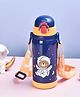SANJARY Double Walled Insulated Stainless Steel Bottle Dual Cap Bottle with neck strap for kids 450 ml color design may vary