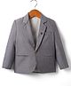 Rikidoos Full Sleeves Textured Blazer With Brooch - Light Blue