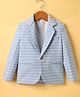 Rikidoos Full Sleeves Striped Blazer - Sky Blue