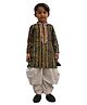Aglare Rayon Woven Navratri Theme Full Sleeves Abstract Designed Costume Set - Green