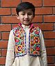 Aglare Cotton Woven Navratri Theme Sleeveless Floral Embroidered Jacket - Purple