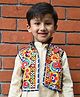 Aglare Cotton Woven Navratri Theme Sleeveless Floral Embroidered Jacket - Black