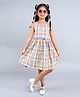 Funshine Cotton Woven Sleeveless Checked Dress - Pink