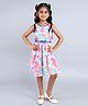 Funshine Cotton Woven Sleeveless Floral Printed Dress - Blue