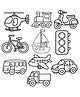 Nesta Toys DIY Fridge Magnet - Vehicles Theme for Kids