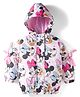 Babyhug Disney Woven Full Sleeves Hooded Padded Jacket With Minnie & Friends Print - Pink