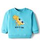 Doodle Poodle 100% Cotton Knit Full Sleeves Sweatshirt With Dino Print - Light Blue