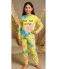 Unicorns Cotton Woven Full Sleeves Good Night Text Printed Coordinating Night Suit Set - Multi Colour