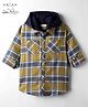 Arias 100% Cotton Woven Full Sleeves Checkered Shirt with Hood - Multicolor