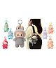Sanjary Labubu Monsters Stand Labubu Plush Toy Doll Keychain Color design may vary