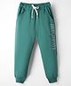 Smarty Girls Looper Knit Full Length Lounge Pant With Text Print - Green