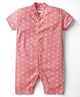 Kidi Wav Half Sleeves Polka Dots Printed Romper - Pink