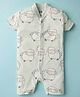 Kidi Wav Half Sleeves Fruits Printed Romper - Cream