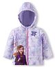 Babyhug Disney Woven Full Sleeves Hooded Padded Jacket with Elsa & Anna Graphic - Multicolor