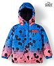 Babyhug Woven Full Sleeves Hooded Padded Jacket With Mickey & Friends Print & Ombre Effect - Multicolor