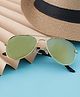 PASSION PETALS Colour Blocked Aviator Sunglasses - Green