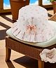 PASSION PETALS Floral Printed Bow Applique Detailed Hat - Peach - Diameter - 11 Cm