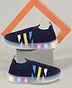 PASSION PETALS Colour Blocked Mesh Detailed LED Slip On Shoes - Navy Blue