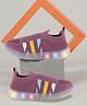 PASSION PETALS Colour Blocked Mesh Detailed LED Slip On Shoes - Onion Pink
