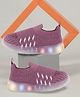 PASSION PETALS Abstract Designed Mesh Detailed LED Slip On Shoes - Onion Pink