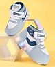 PASSION PETALS Colour Blocked Velcro Closure LED Shoes - Grey White & Blue