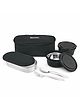 Classic Essentials Stainless Steel Microwave Safe Lunch box Set w/-Cutlery for School, 1 Oval & 3 Containers Lunch Box (1300 ml, Thermoware)