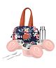 Classic Essentials Vogue Microwave, Insulated Tiffin Set with Bottle &Cutlery 3 Containers Lunch Box (1400 ml, Thermoware)