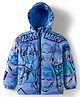 Pine Kids Marvel Woven Full Sleeves Hooded Padded Jacket with Avengers Graphic - Blue