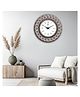 Olive Tree Wooden Designer Rangoli Wall Clock for Home | Wooden Round Wall Clock with Glass for Living Room Bedroom | Designer Wooden Stylish Clocks for Home walls