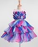 Enfance Sleeveless Corsage Bodice & Ombre Layered Knee Length Dress - Lavender