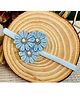 Knotty Ribbons Floral Designed Handmade Headband - Blue