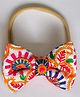 Knotty Ribbons Navratri Theme Floral Designed Bow Applique Detailed Headband -  Multi Colour