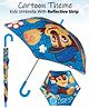 Fiddlerz Cartoon Printed Umbrella - Dark Blue