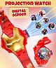 Fiddlerz LED Projection Watch Adjustable Strap Fun Projector Watch Gift - Red