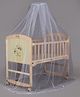 Babyhug SE 4 in 1 Convertible Baby Cot with Rocking Function - Beige| Parent Bed Attachment| Study Table| Wheels with Lock| New Zealand Pinewood| Non-Toxic Finish| Mosquito Net